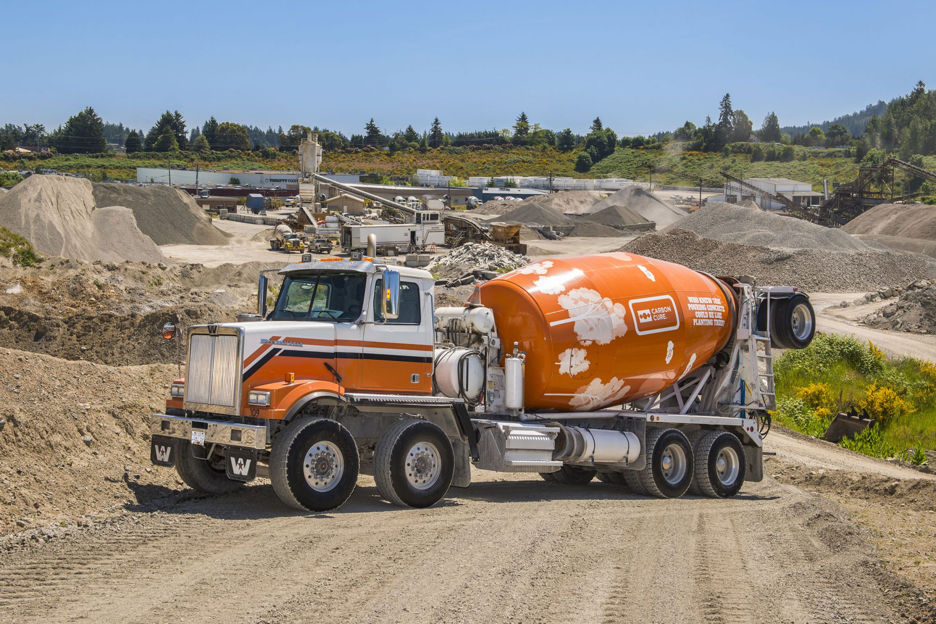 CarbonCure Ready Mix Truck in Field