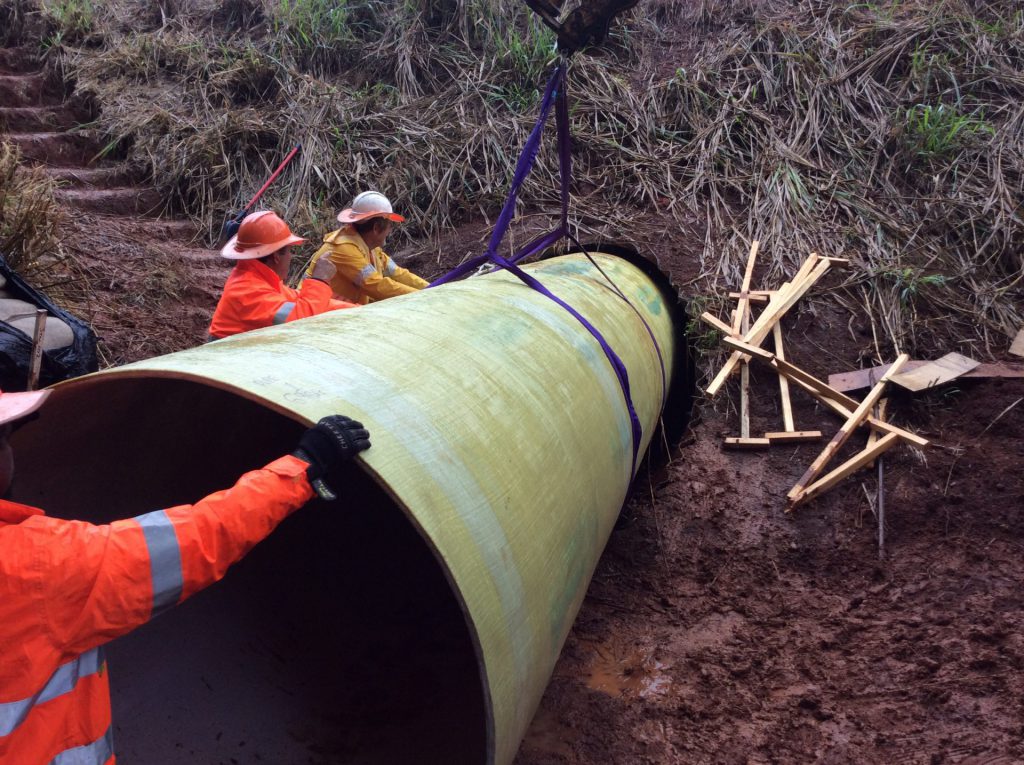 quakewrap installing large pipeline