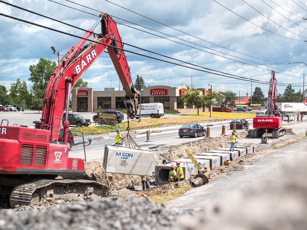 M CON construction site in Belleville ON