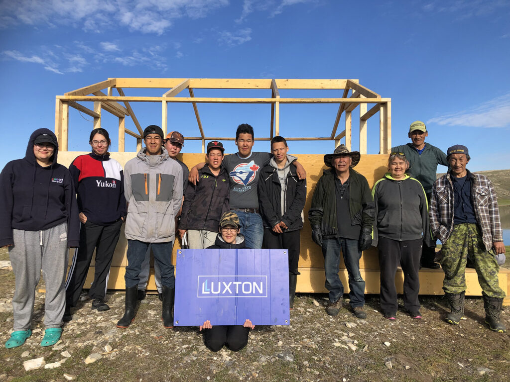 Luxton workers on construction site