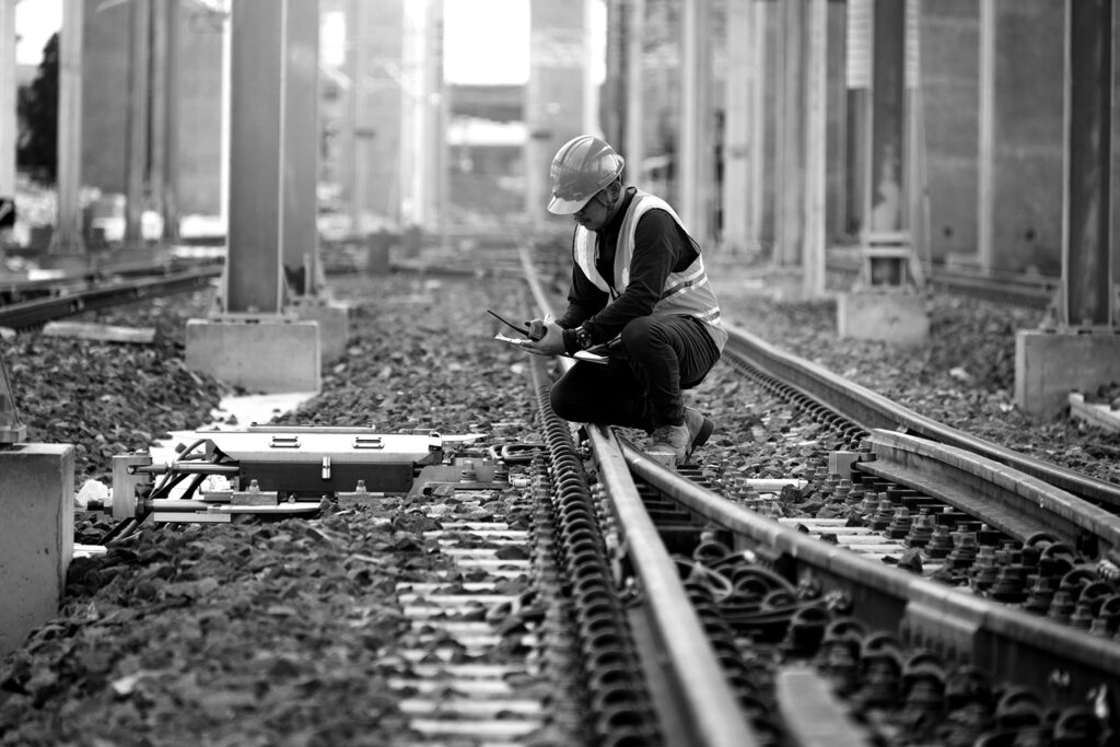 engineer working on railway