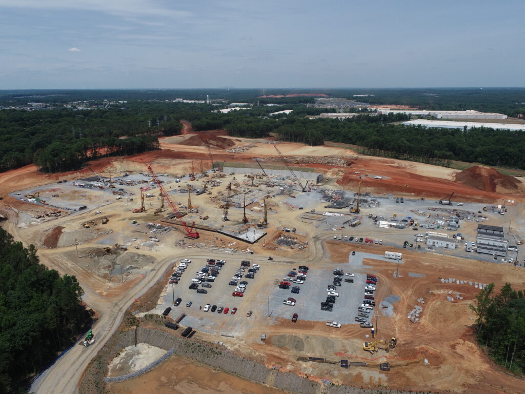 blythe development construction site for the Carolina Panthers' new training facility in Rock Hill, SC