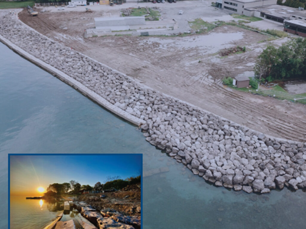 LiUNA gardens shore wall project by sg constructors
