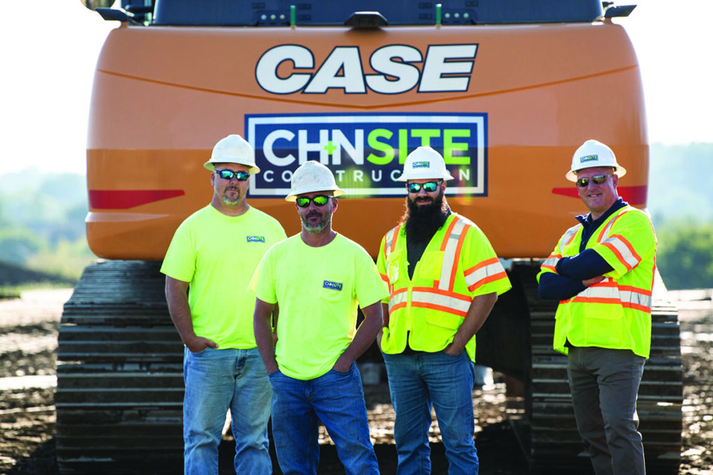 CH+N workers on site with excavator