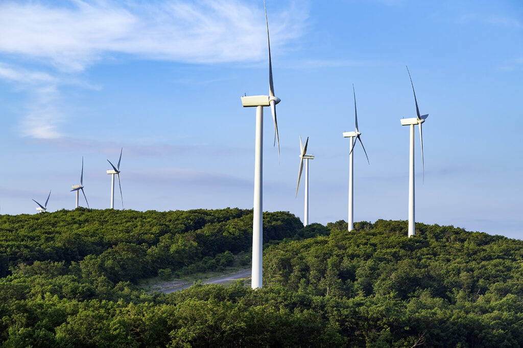 wind energy turbines on hilltops of west virginia