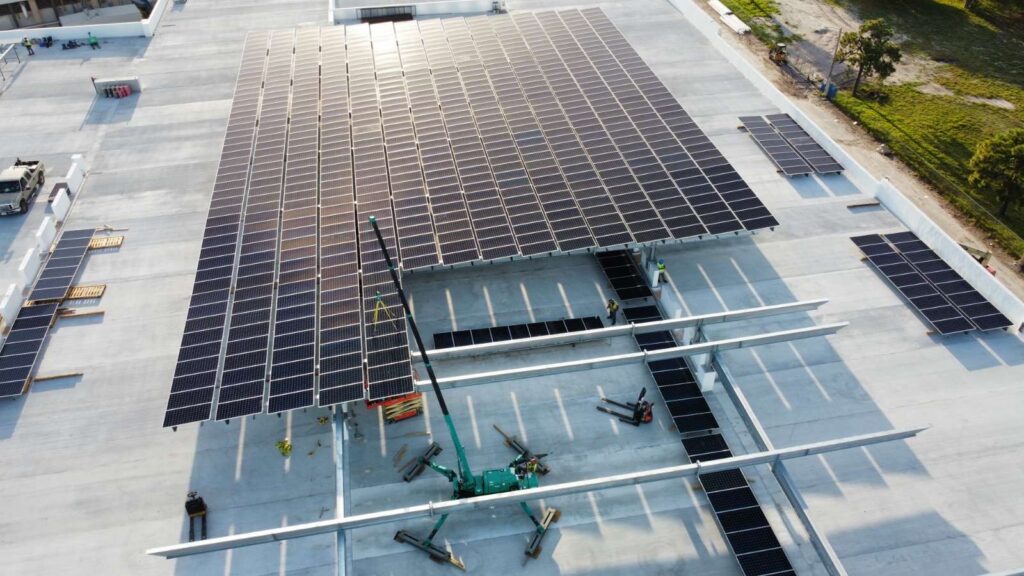 AFC robotics on solar panel rooftop