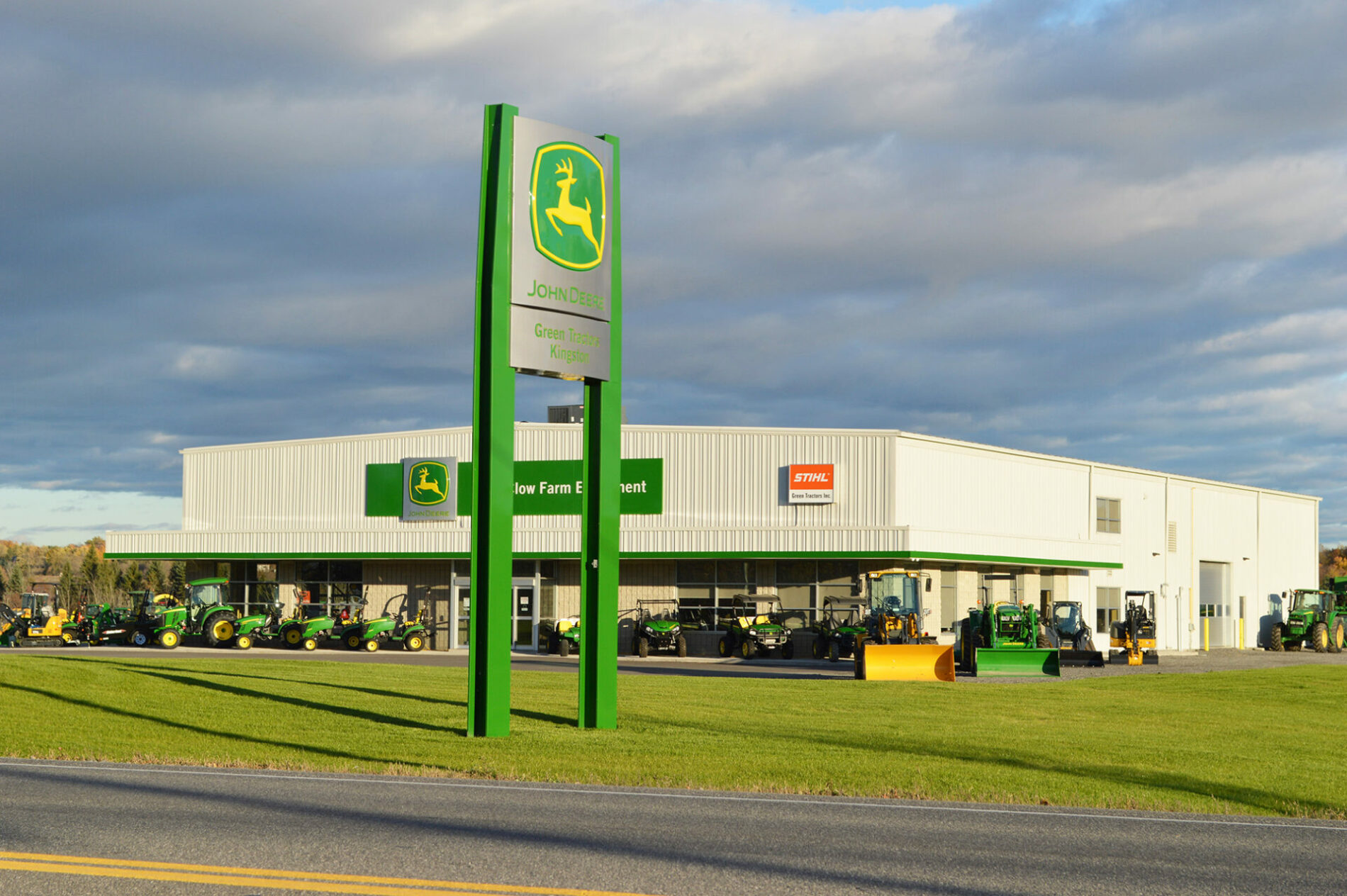 A photo of John Deere building.