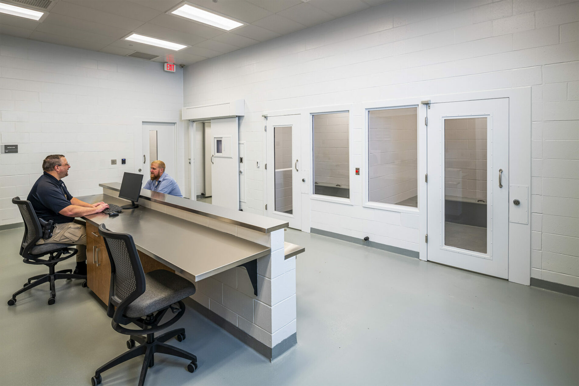 room in a police station